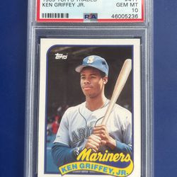 1989 Topps Ken Griffey Jr Rookie Baseball Card Graded PSA 10