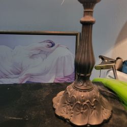 Ornate Bronze-Tone Candlestick Holder