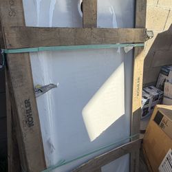 Brand New Kohler Salient 60x30 Cast Iron Shower Base Pan Left Drain White