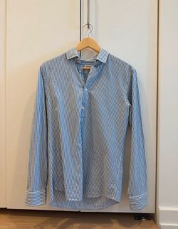 Women’s office wear formal striped linen shirt size small