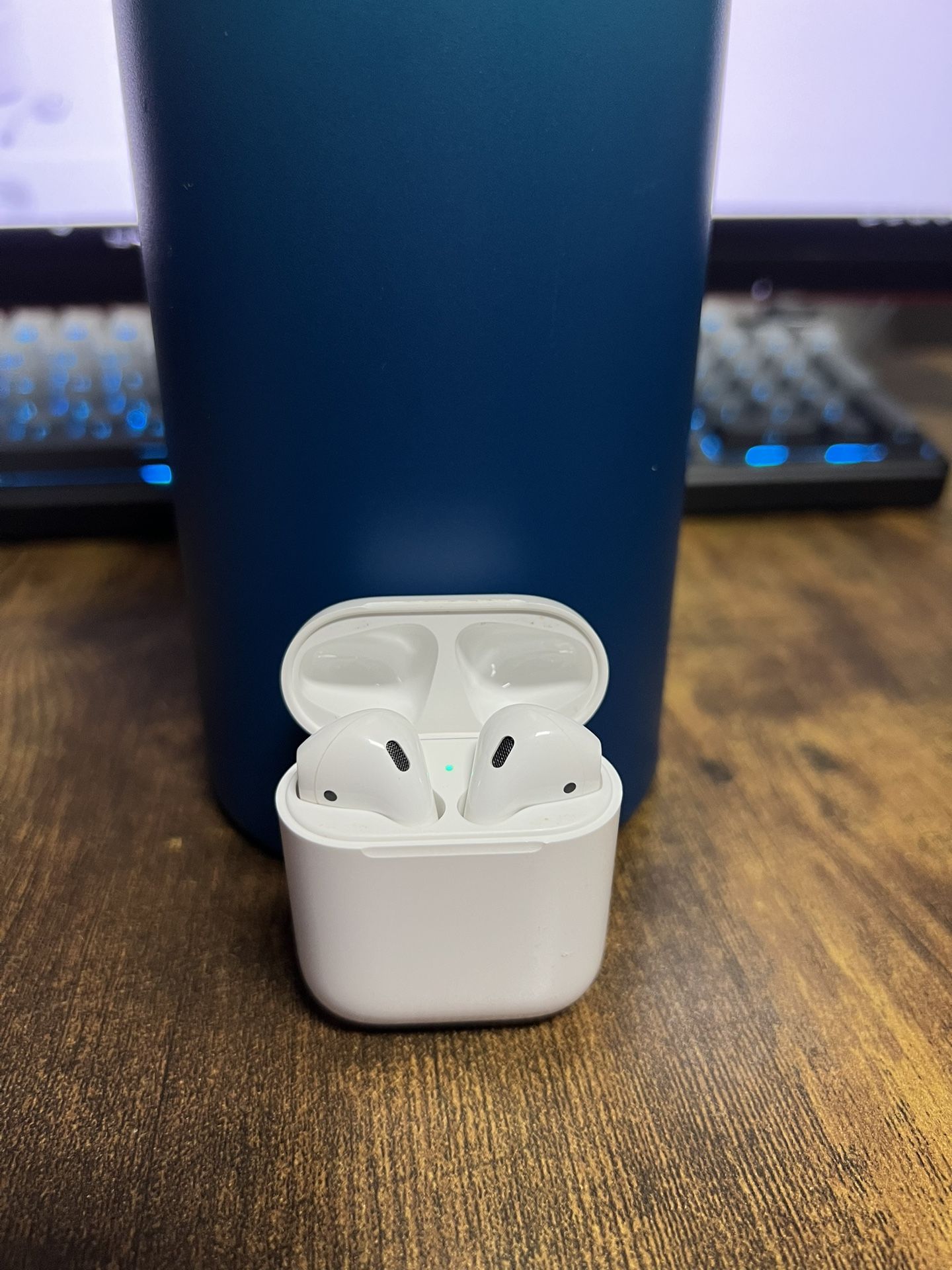 AirPods 2nd Generation With Purple Rubber Case 