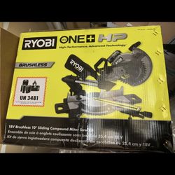 ONE+ HP 18V Brushless Cordless 10 in. Sliding Compound Miter Saw Kit with 4.0 Ah HIGH PERFORMANCE Battery and Charger