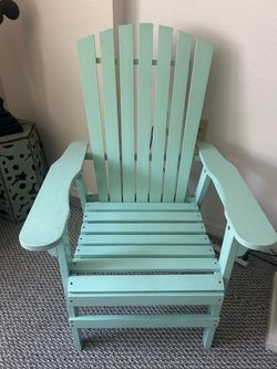 Mint Green Wood Adirondack Chair