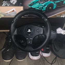 Thrust Master, Steering Wheel And Pedals