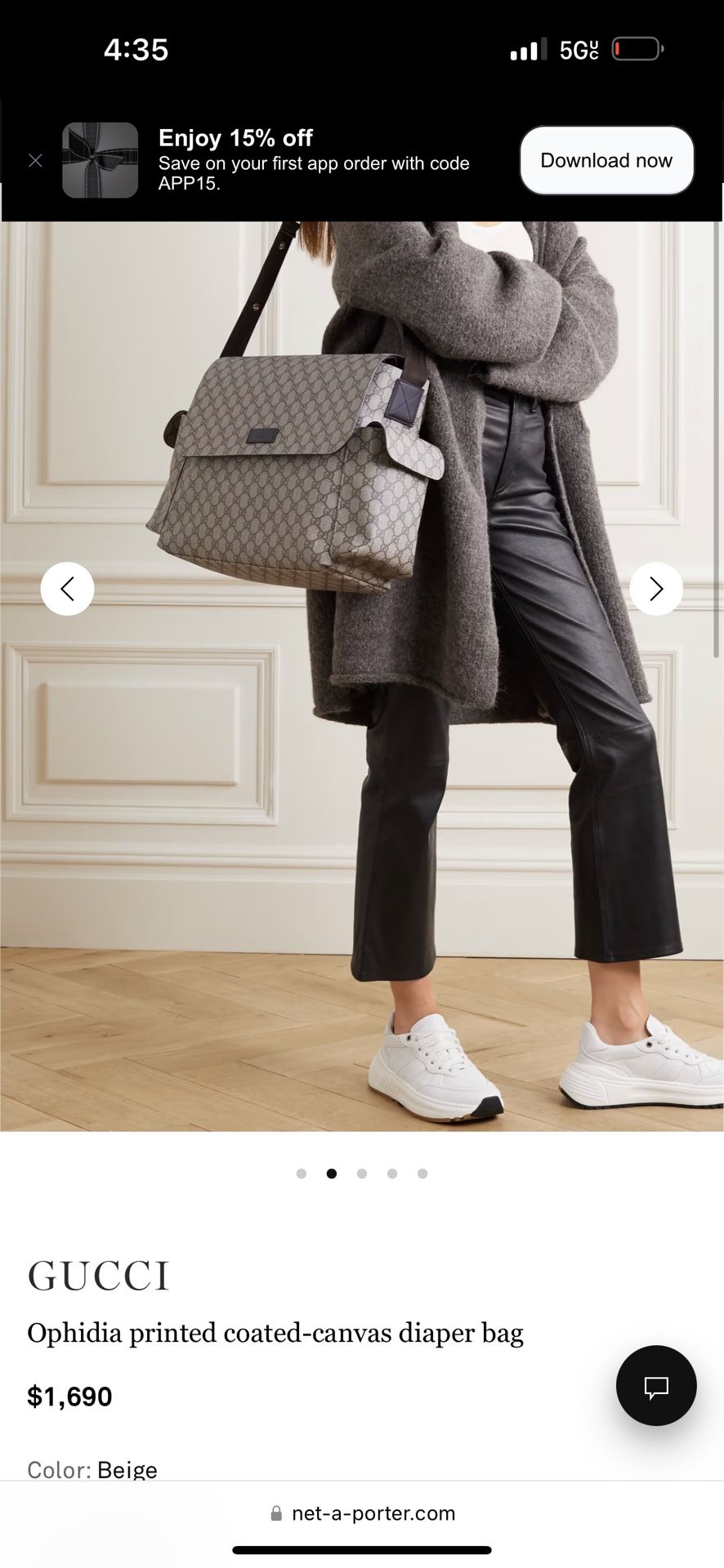 Stroller Gucci Baby Tote Stroller Organizer Black