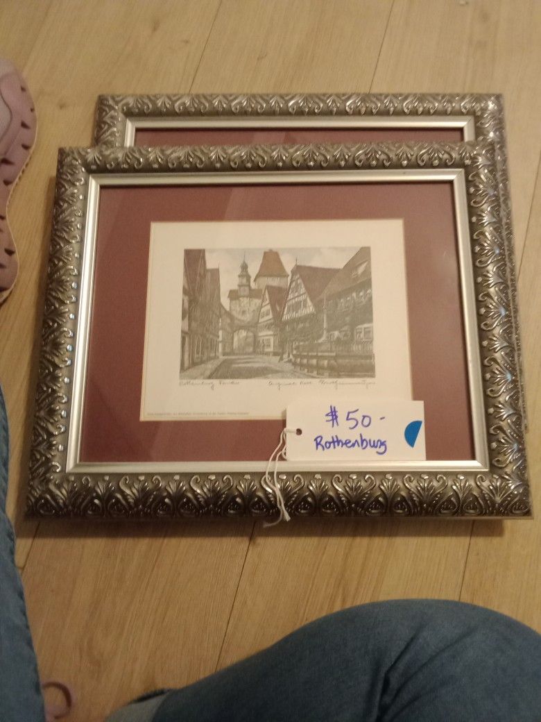 2 Rothenburg Signed Pictures