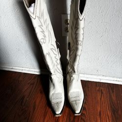 Women Leather Cowboy Boots 