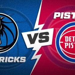 DALLAS MAVERICKS VS DETROIT PISTONS LOWER LEVEL 