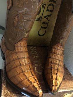 Botas cuadra piel de cocodrilo clearance