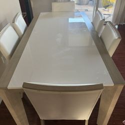 Modern Dining Table + 6 Chairs