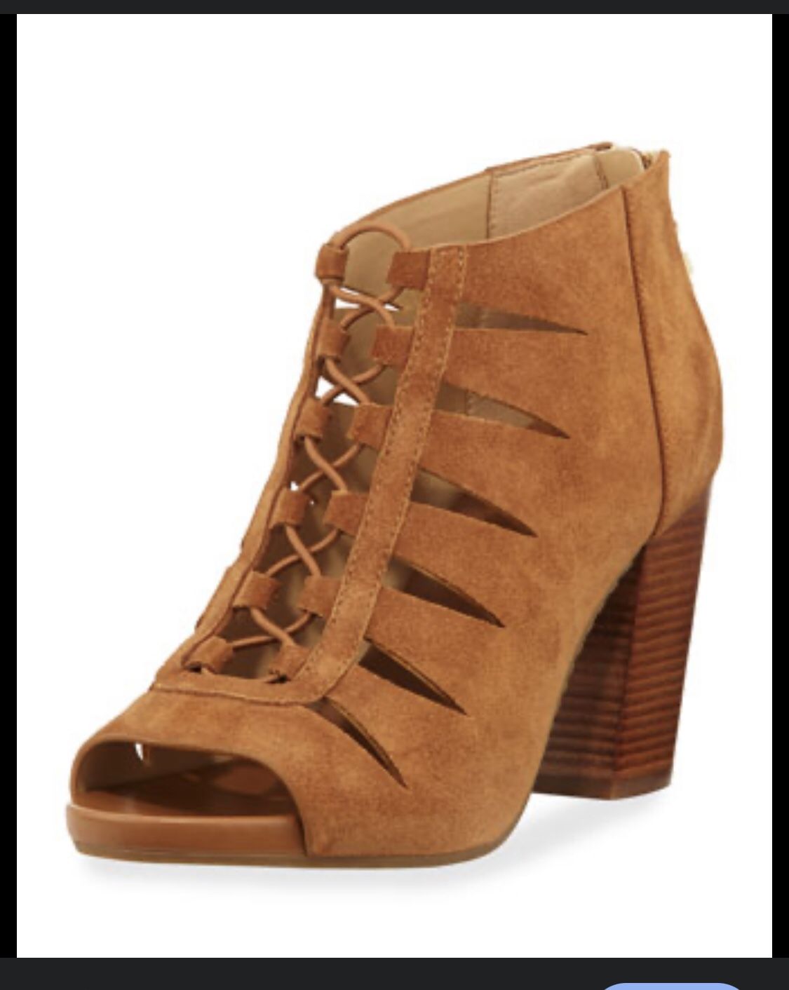 MICHAEL Michael Kors Elsie Cutout Lace-Up Bootie Size 7