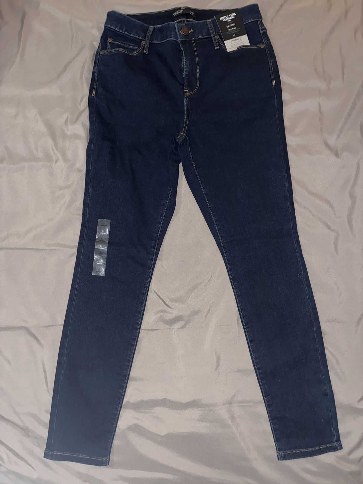 Simply Vera Vera Wang Mid-Rise Skinny Jeans - Size 10 Color Twilight - New