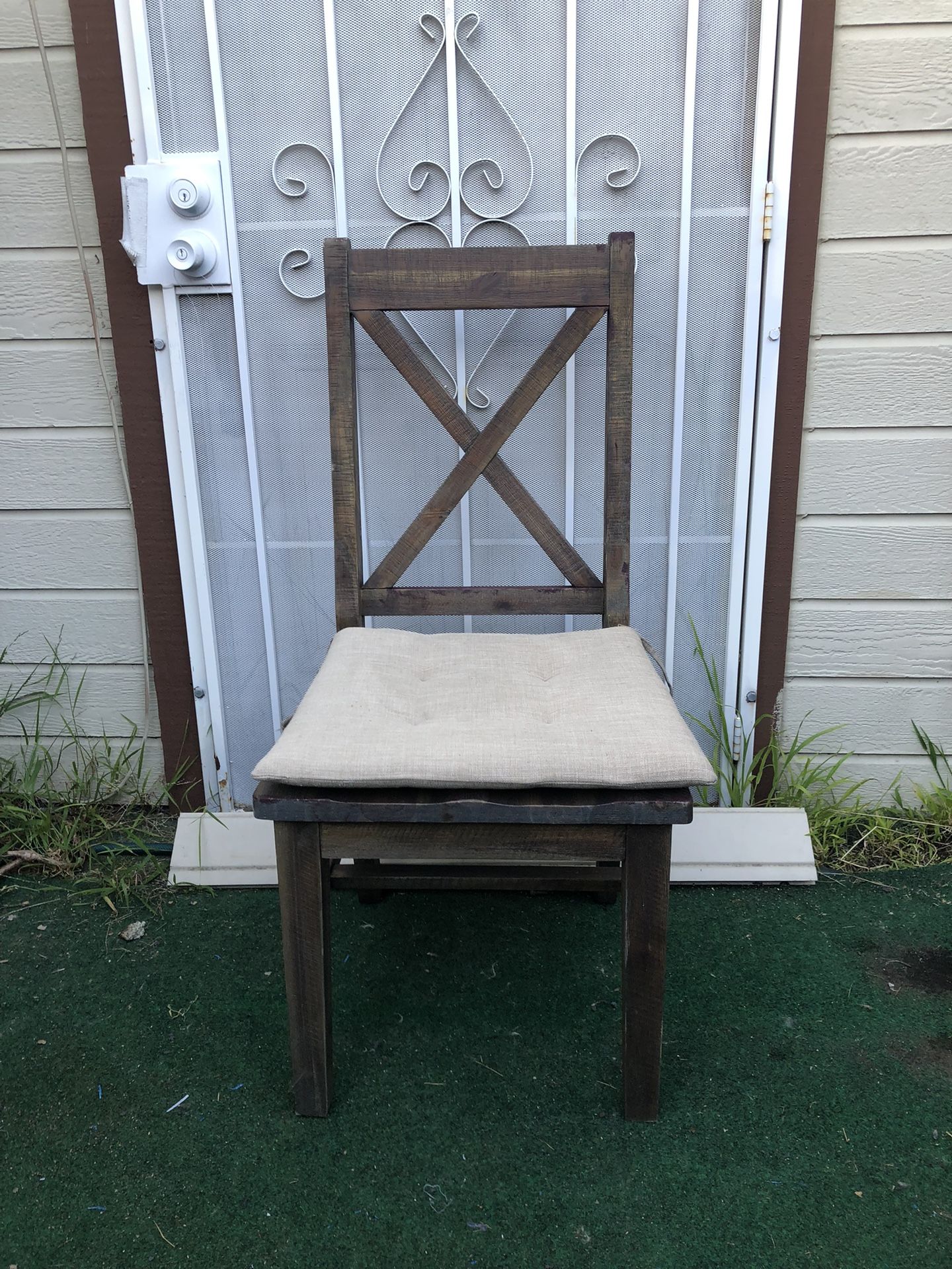 Wood Chair With Cushion