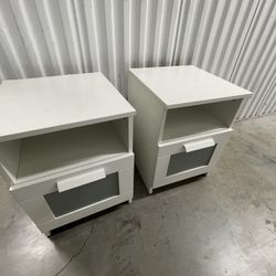 2 White / Cream Night Stands 