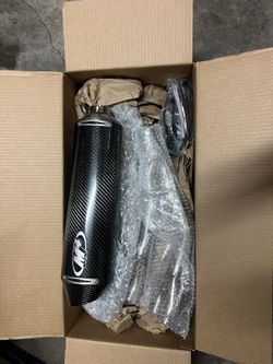 2005 2006 Suzuki GSXR 1000 M4 Full Stainless Exhaust (carbon/ stainless muffler)