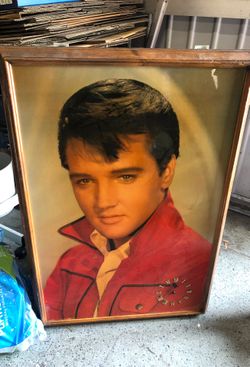 Lacquered young Elvis picture