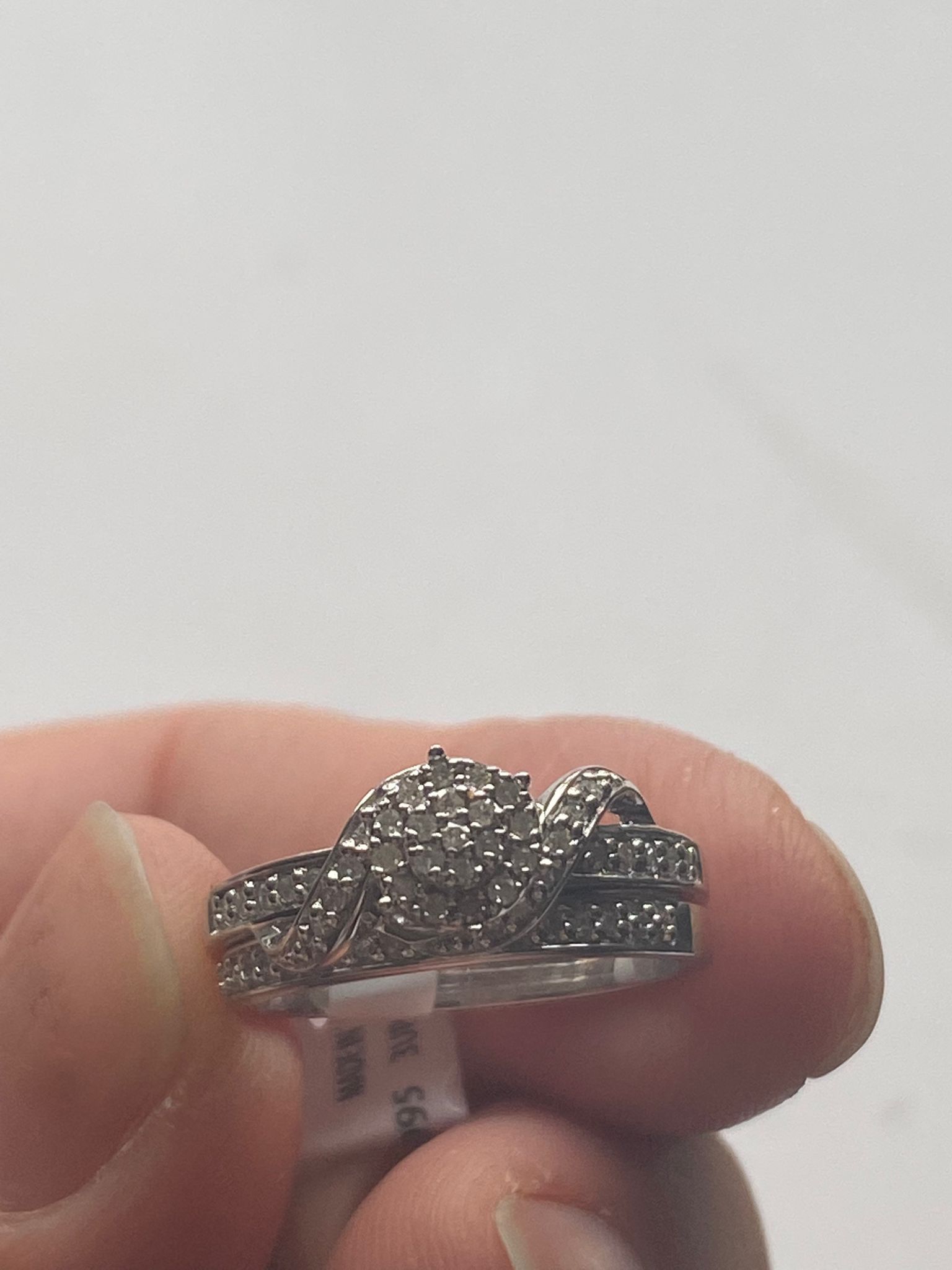 Ss Fb 1/4 Cttw Rd Twist Bridal Set