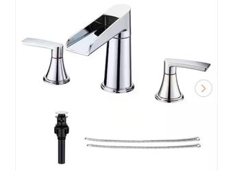 brand new Waterfall 8 in. Widespread Double Handle Bathroom Faucet