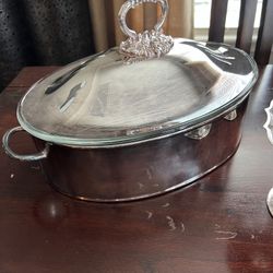 SILVERPLATED SERVING DISH with LID