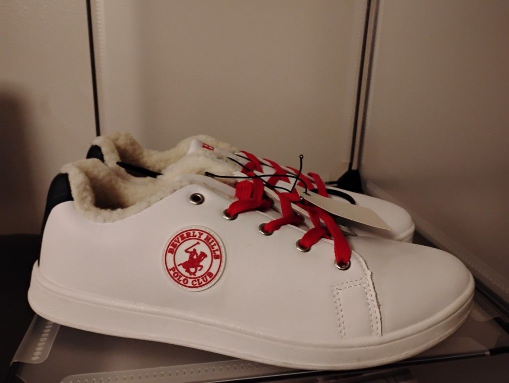 New Beverly Hills Polo Club Lace Up Women's Sneakers White Sizes 8 , 9 And 10