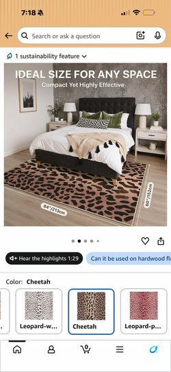Cheetah area rug