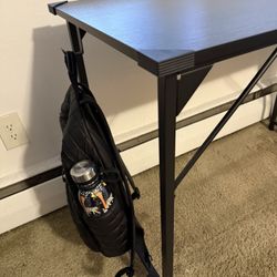 Black Study / Work Desk with Side Organizer