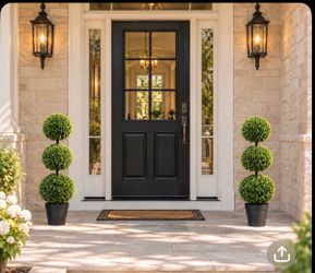 3 Ft Faux Boxwood Topiary Trees – Set of 2 – Brand New – $40