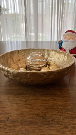Modern Metallic Gold Decorative Bowl / Centerpiece