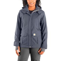 Carhartt Storm Dedender Blue Utility Jacket with Hood Women Large 12-14