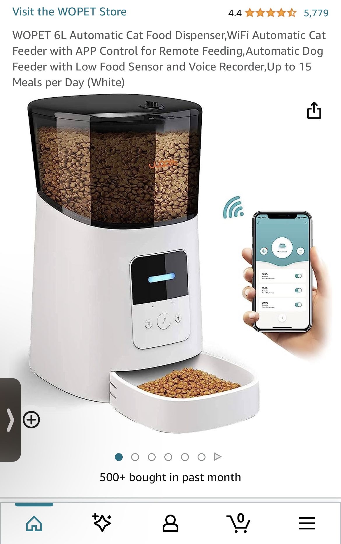 Wiper Automate Dog And Cat Food Dispenser