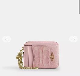 Coach Pink Denim Wallet