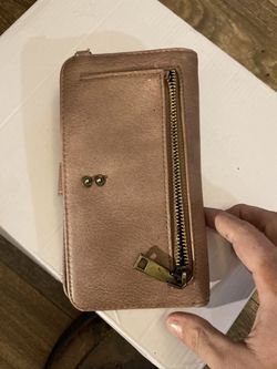 Leather Wallet With Phone And Card Holders