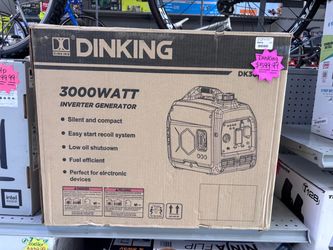 New open box DINKING 3000 watt portable inverter/generator DK3000i