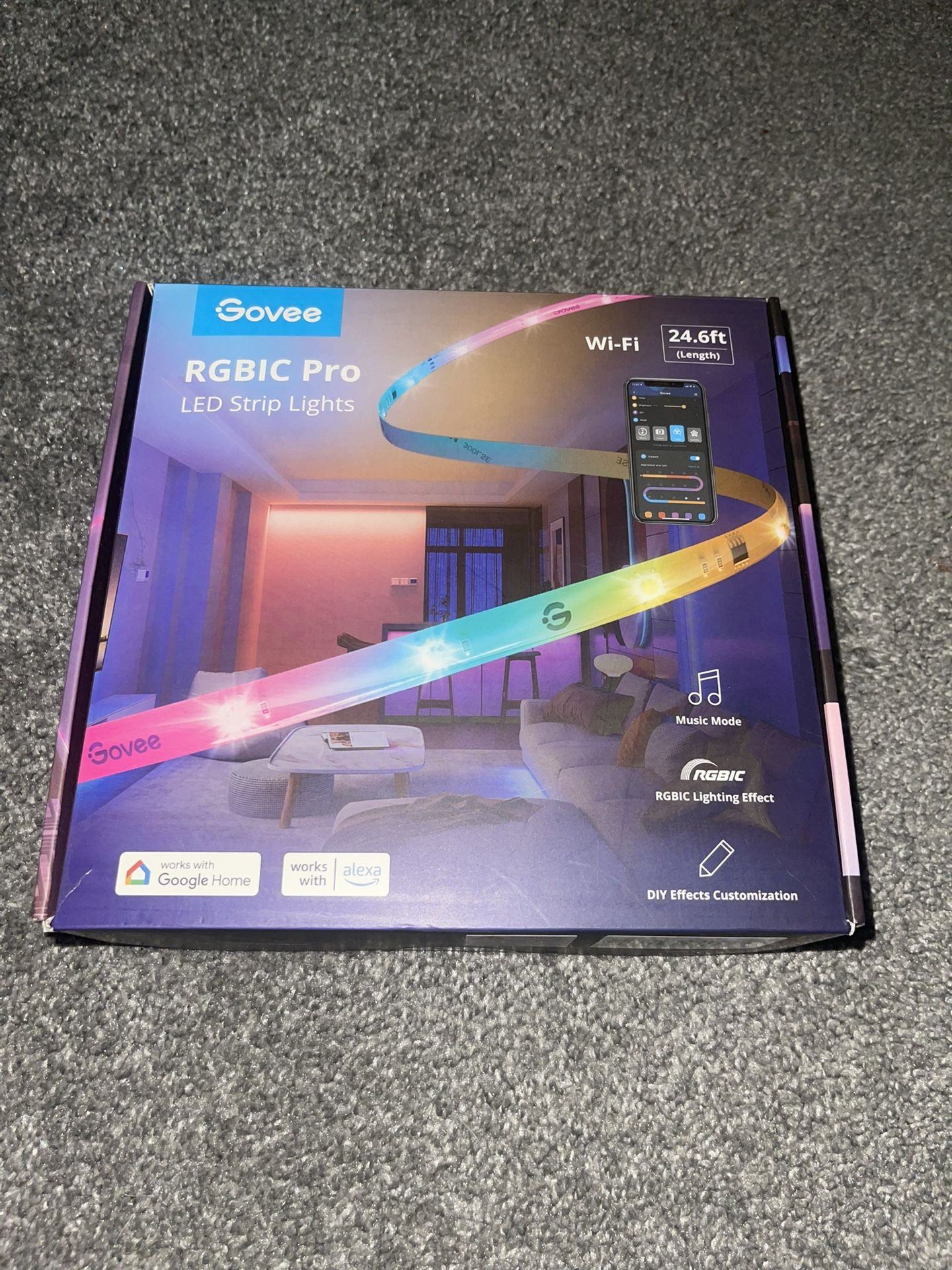 Govee RGBIC Smart LED Light Strip - WIFI App Control (25ft)