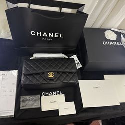 Chanel Classic Flap Black + Gold | Caviar Leather | VALENTINES FLASH SALE