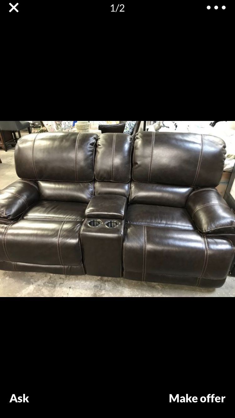 Theater recliner leather seats. 8 pieces