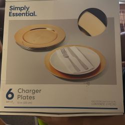 6Gold charger Plates