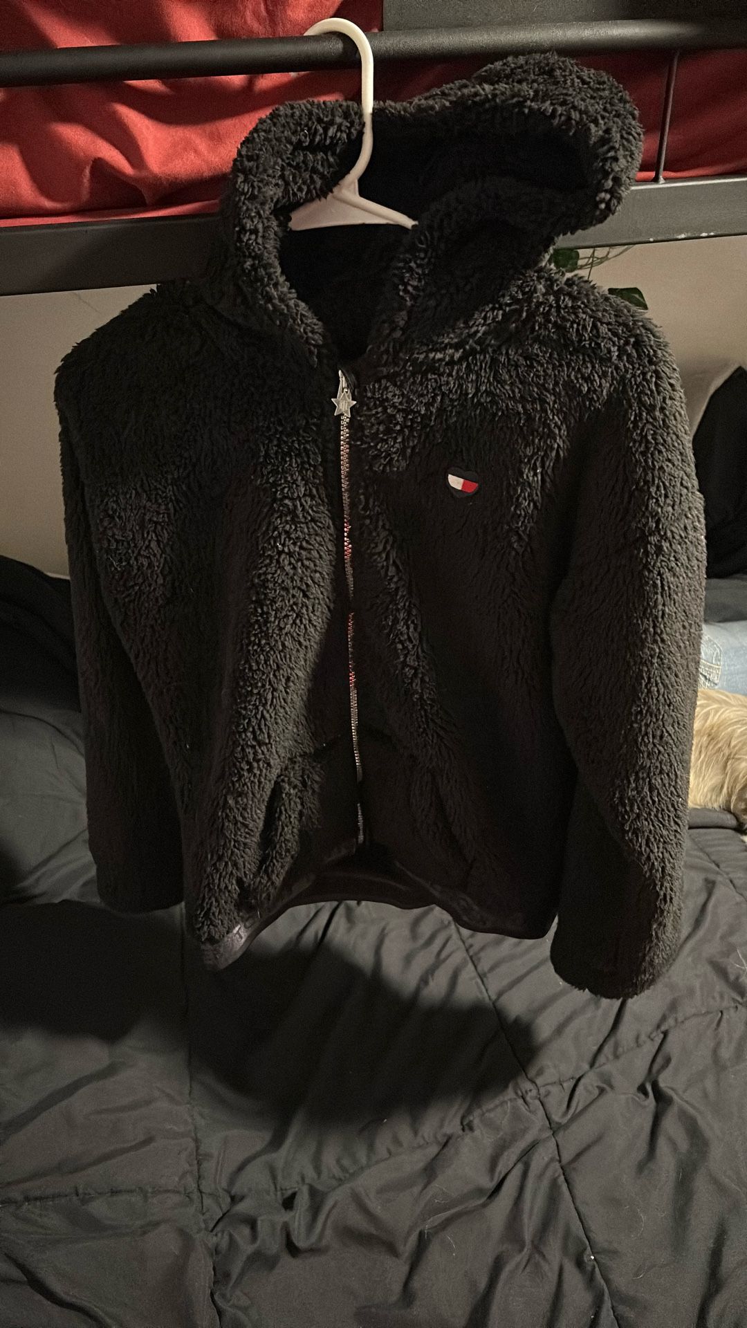 Girls Tommy Hilfiger Black Zip up Jacket Sz 12/14