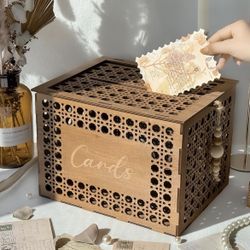 Wooden Card Box For Wedding, Parties, Showers