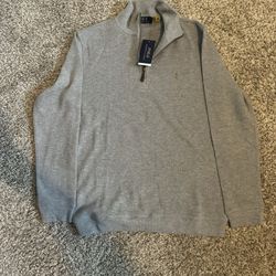 Grey Ralph  Lauren Quarter Zip - Large 