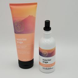 New Set Of 2 Bath And Body Works Aromatherapy Sunrise Yoga - Body Cream And Essential Oil Mist