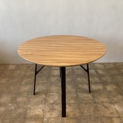 Round Formica Table on Steel Base