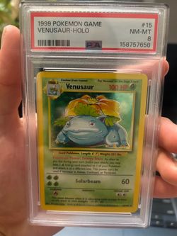 PSA 8 1999 Wizards of the Coast Pokémon Base Set Unlimited Venusaur Holo (#15)