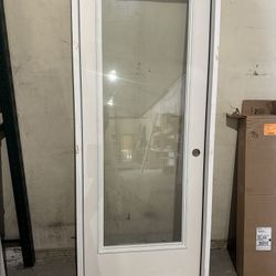 WOOD GRAIN GLASS DOOR- 2'8-6'8