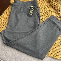 Athletic Works Mens Jogger Sweatpants with Pockets, Size 3XL (48-50) Gray 