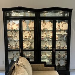 Two Matching China Display Cabinets