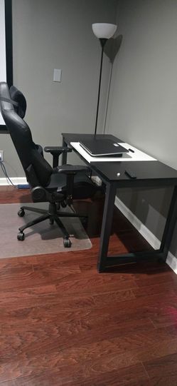 Desk and gaming chair