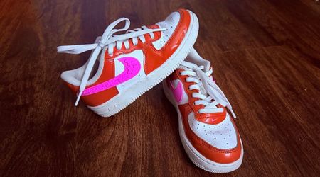 Nike Air Force 1 Low Kids Orange and Pink