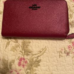 New Cherry Colored Coach Wallet