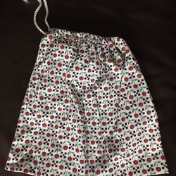 Cherry Pattern On Drawstring Bag